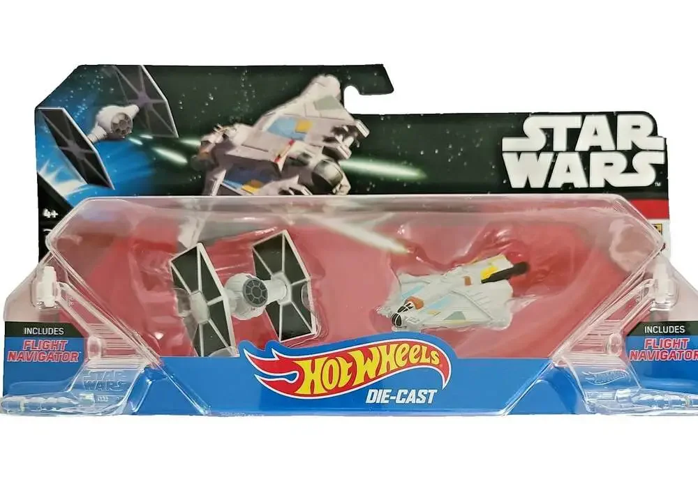 Hot Wheels Star Wars Die Cast Flight Navigator Tie Fighter vs Ghost